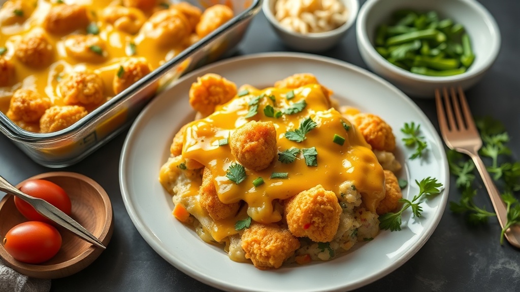 Cheesy Chicken Nugget Casserole