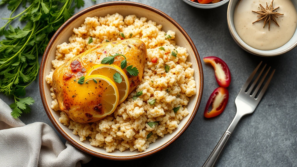 Cheesy Herb Chicken and Rice Bake