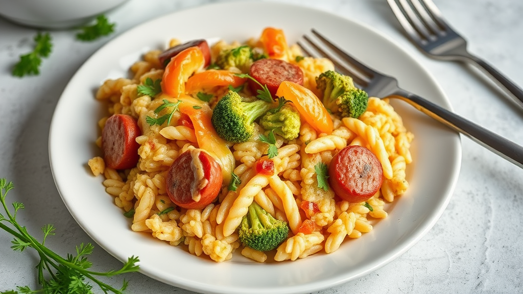 Cheesy Italian Sausage and Broccoli Rice Casserole
