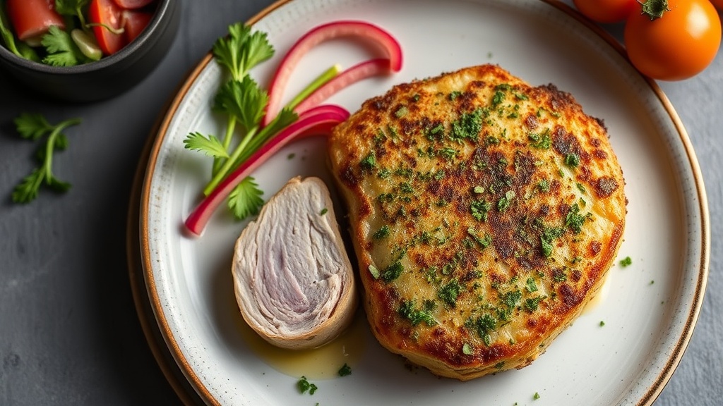 Cheesy Pork Cutlet with Herb Crust