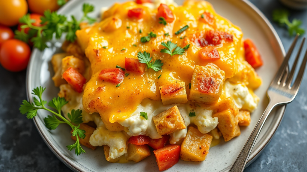 Cheesy Potato and Cottage Cheese Bake