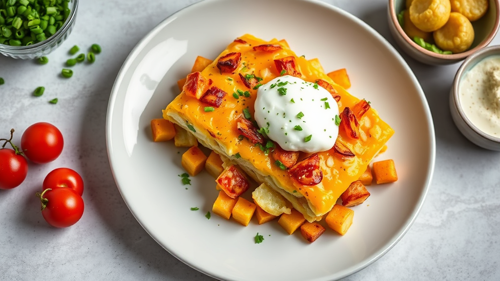 Cheesy Potato and Sour Cream Bake