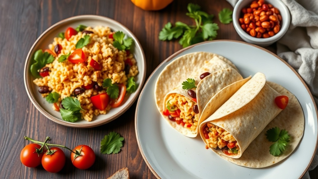 Cheesy Rice and Bean Tortilla Wraps