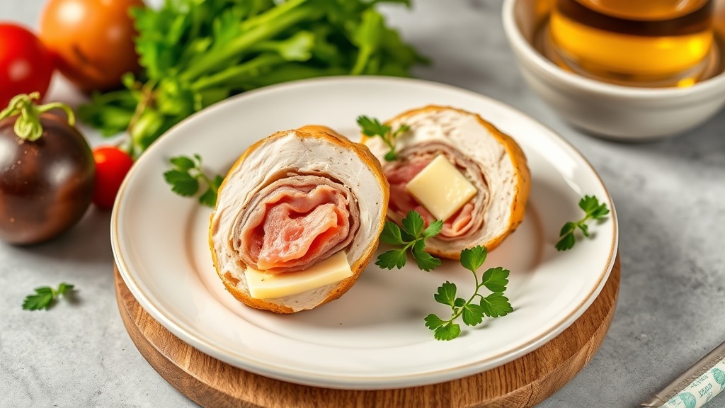 Chicken Breast Stuffed with Ham and Cheese