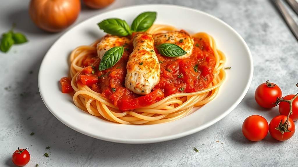 Chicken Pasta with Tomato Sauce