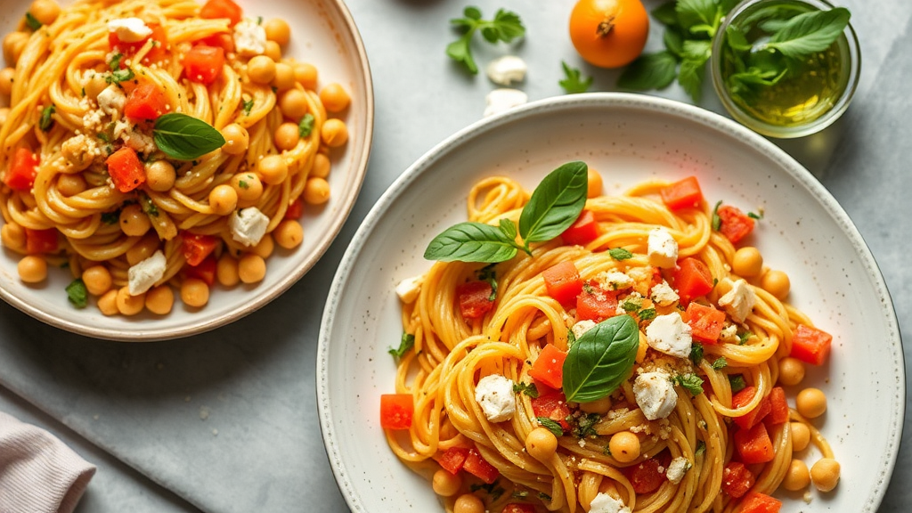 Chickpea and Carrot Pasta Salad