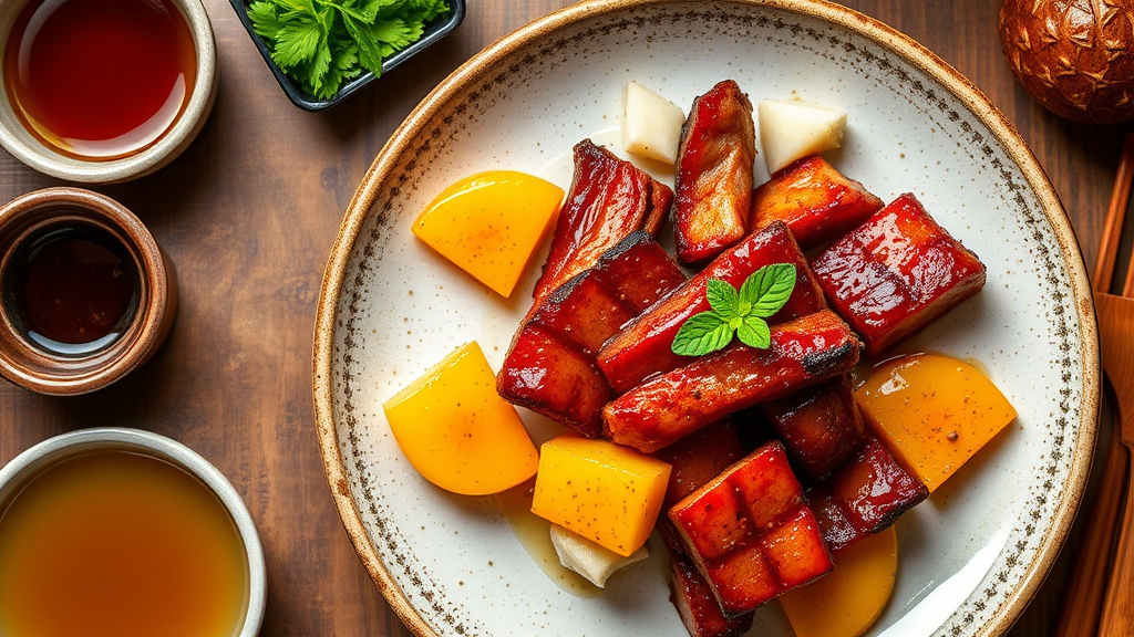 Chinese Char Siu with Honey-Glazed Pineapple