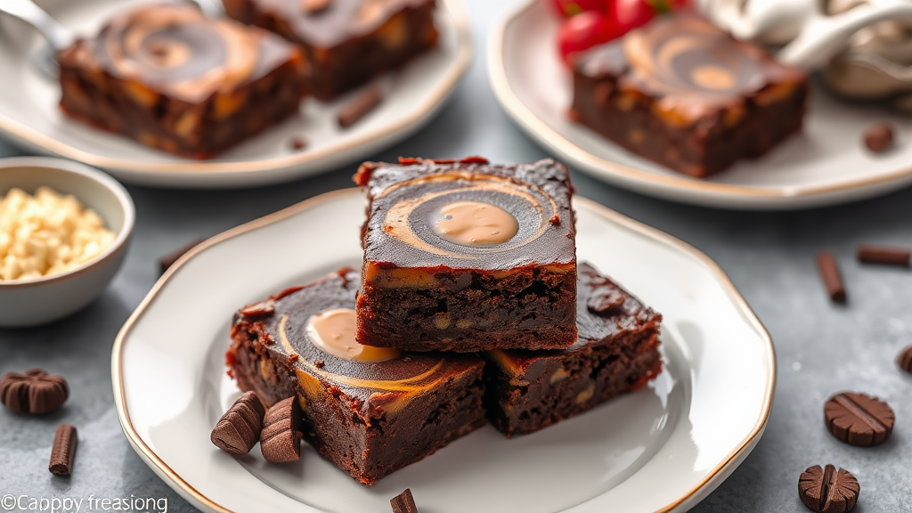 Chocolate Caramel Swirl Brownies