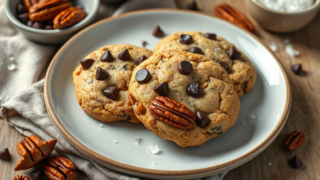 Chocolate Chip Cookies with Sea Salt and Toasted Pecans