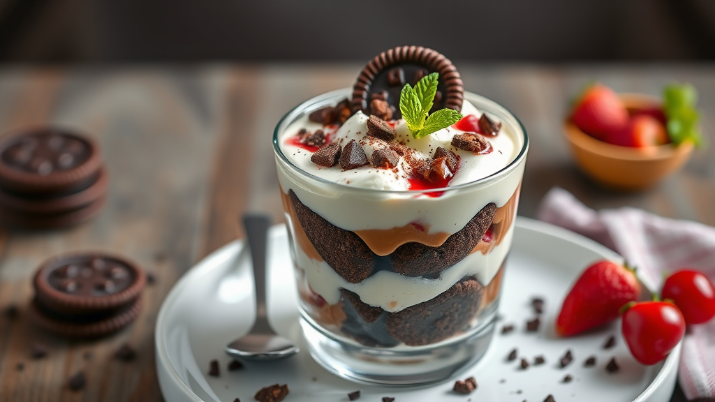 Chocolate Mini Cookie Trifle