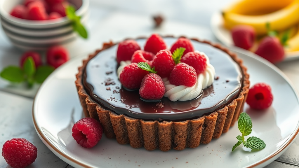Chocolate Raspberry Cream Tart