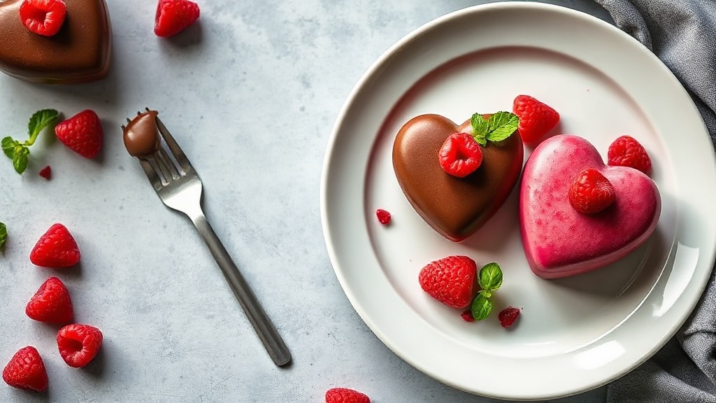 Chocolate Raspberry Mousse Hearts