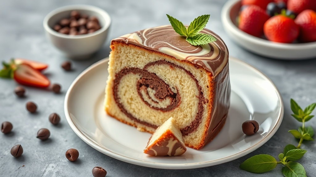 Chocolate Vanilla Swirl Butter Cake