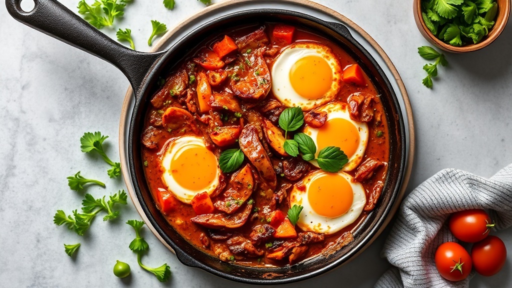 Chorizo and Bacon Shakshuka
