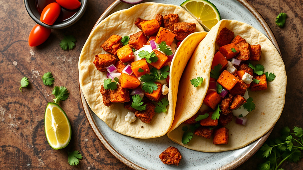 Chorizo and Sweet Potato Breakfast Tacos