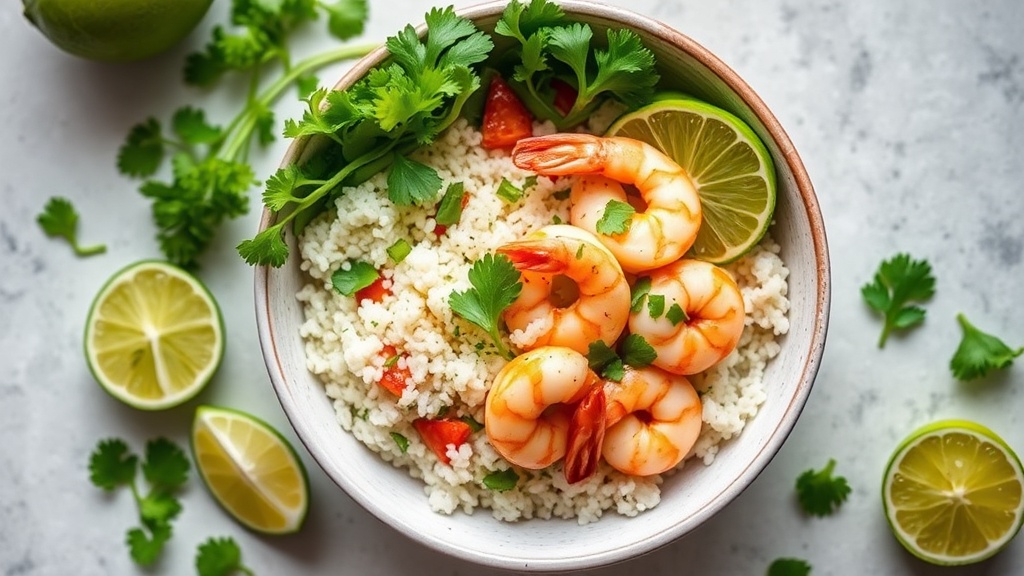 Cilantro Lime Shrimp Rice Bowl