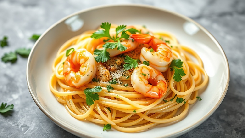 Cilantro Shrimp Spaghetti