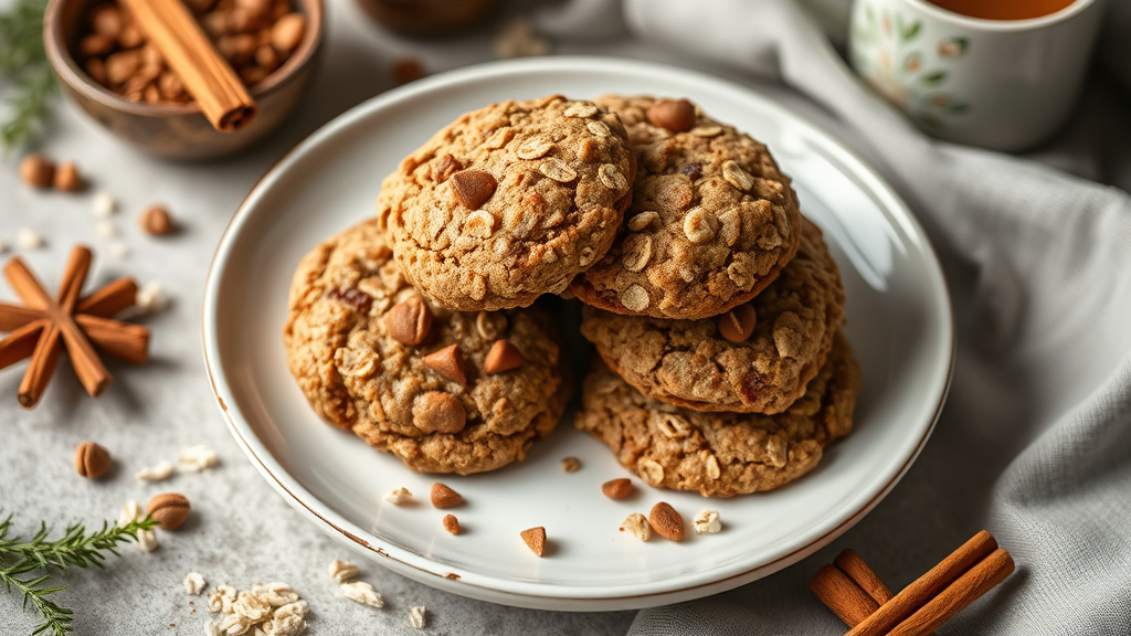 Cinnamon Maple Oatmeal Cookies