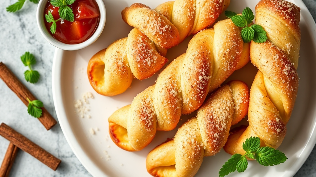 Cinnamon Sugar Crescent Roll Twists