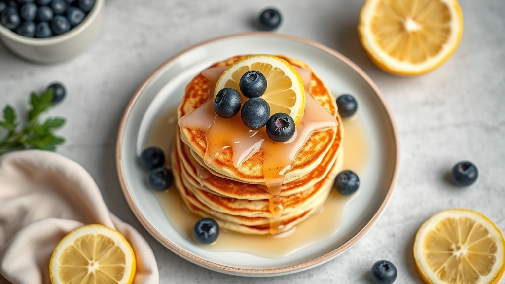 Classic Lemon Blueberry Pancakes