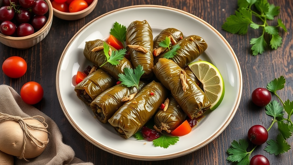 Classic Mediterranean Stuffed Grape Leaves (Dolmas)