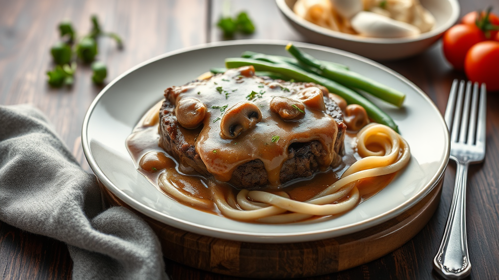 Classic Salisbury Steak with Mushroom Gravy