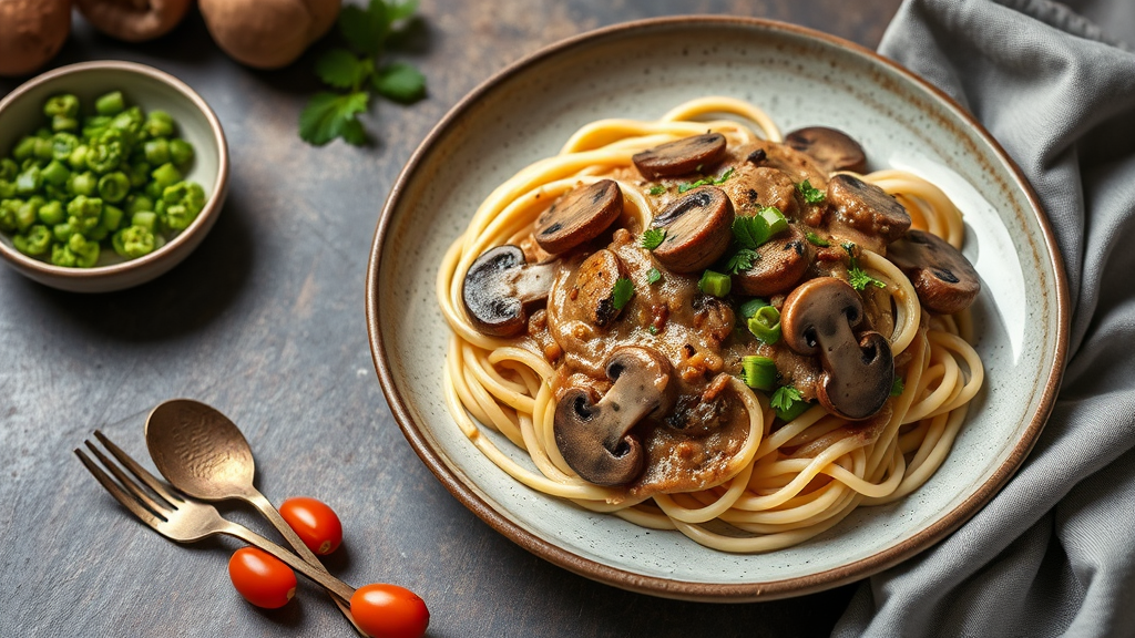 Classic Vegan Mushroom Stroganoff