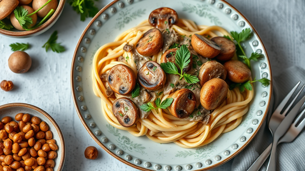 Classic Vegan Mushroom Stroganoff