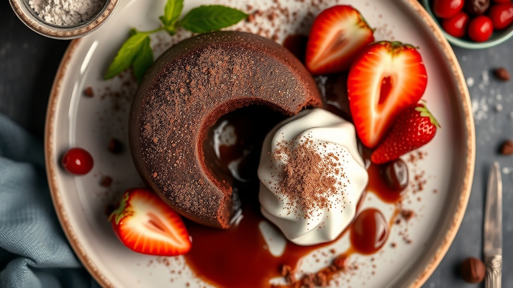 Cocoa Powder Chocolate Lava Cake