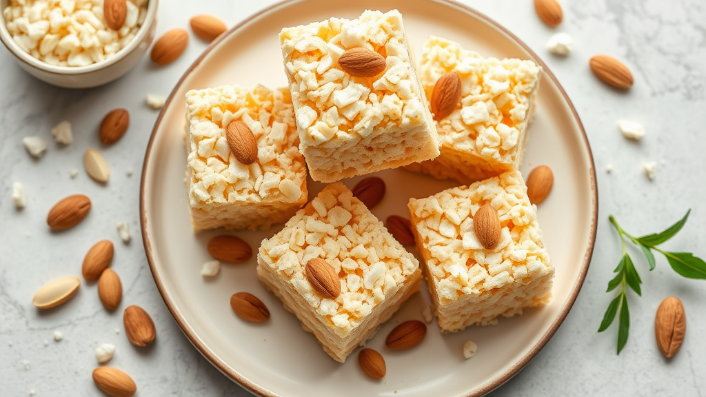 Coconut Almond Rice Krispie Treats