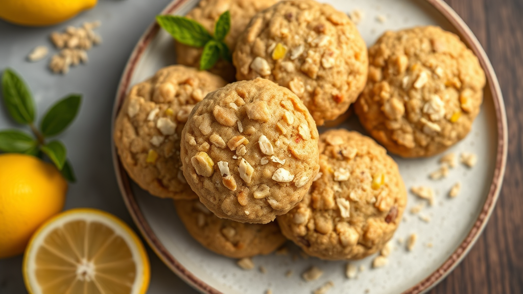 Coconut Lemon Oatmeal Cookies