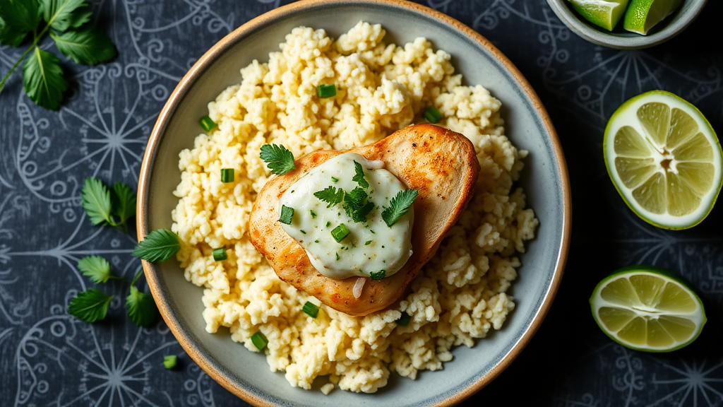 Coconut Lime Chicken with Cauliflower Rice