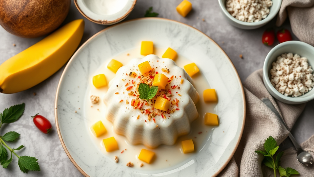 Coconut Mango Sticky Rice Pudding