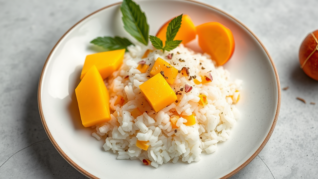 Coconut Sticky Rice with Mango