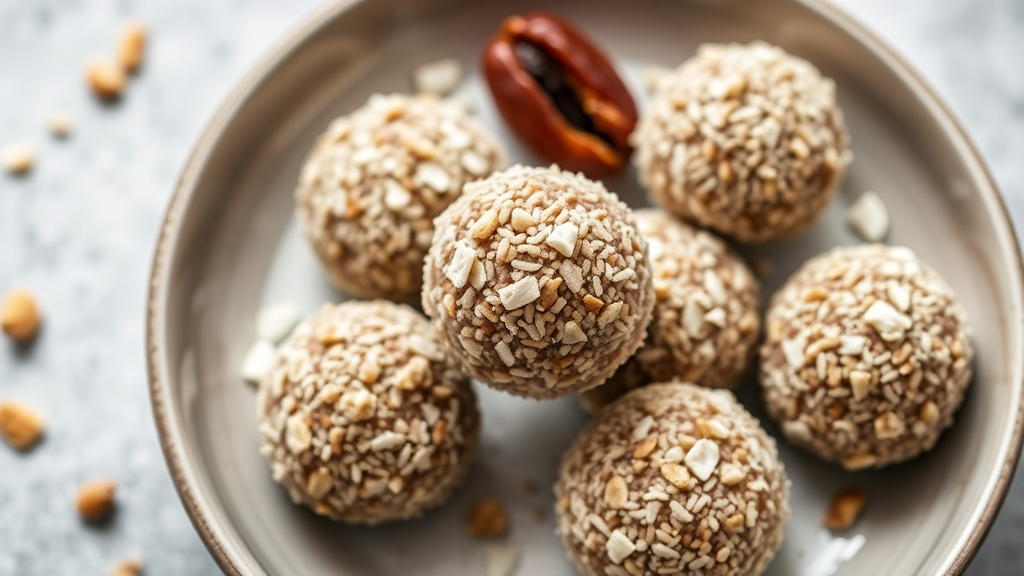 Coconut Walnut Date Bliss Balls