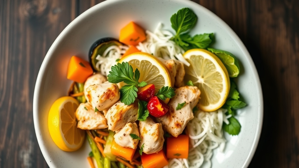 Coconut-Lemon Chicken & Veggie Bowl