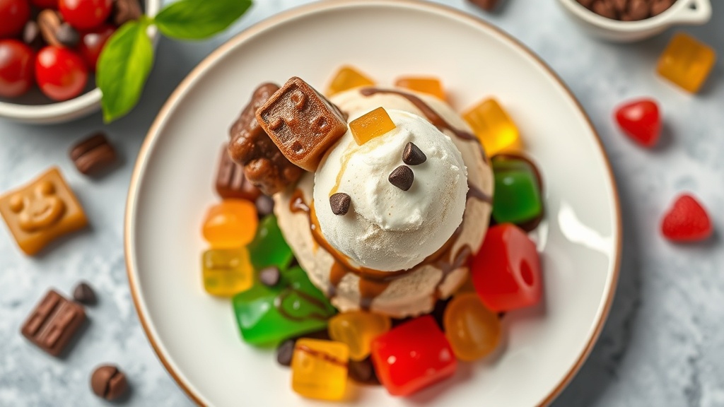 Coffee Gummy Bear Ice Cream