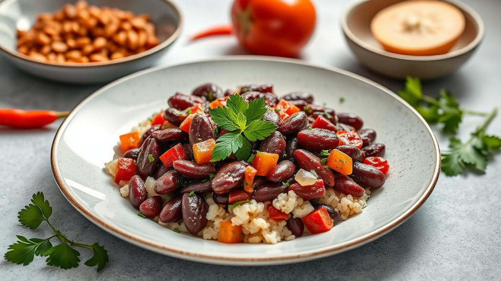 Colombian Red Kidney Bean and Vegetable Side Dish