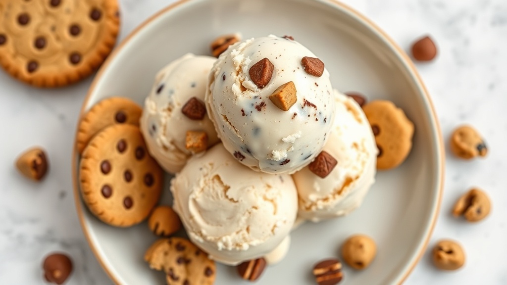Cookie Dough Vanilla Ice Cream with Raw Cookie Dough Chunks