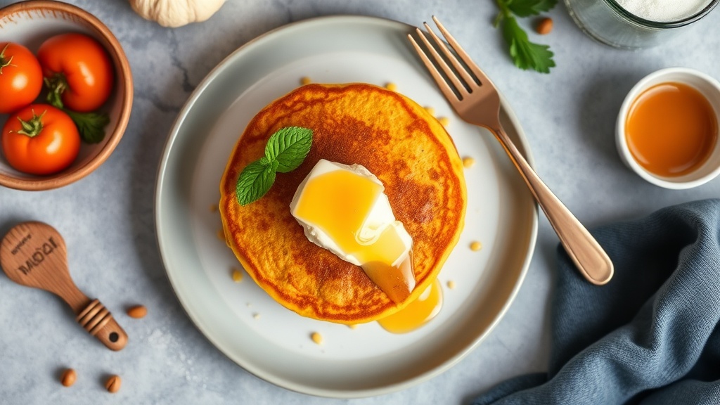 Cornmeal Pancakes with Honey Butter
