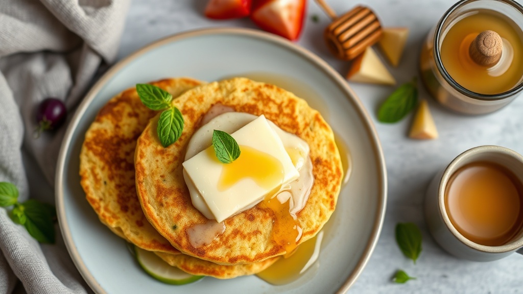Cornmeal Pancakes with Honey Butter