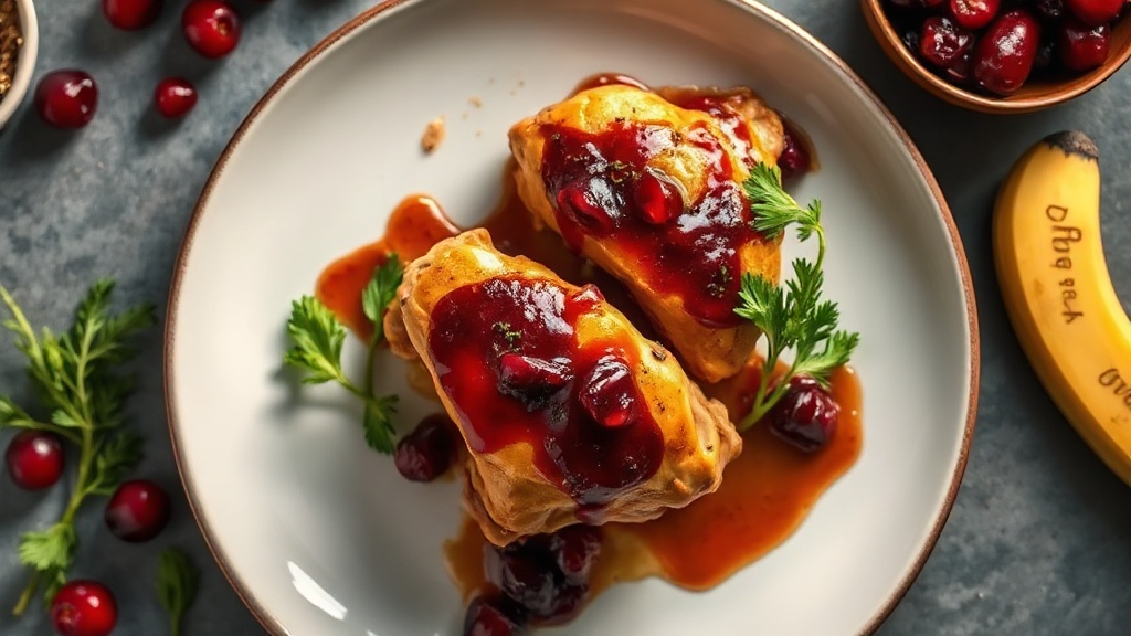 Cranberry Pomegranate Glazed Chicken Thighs