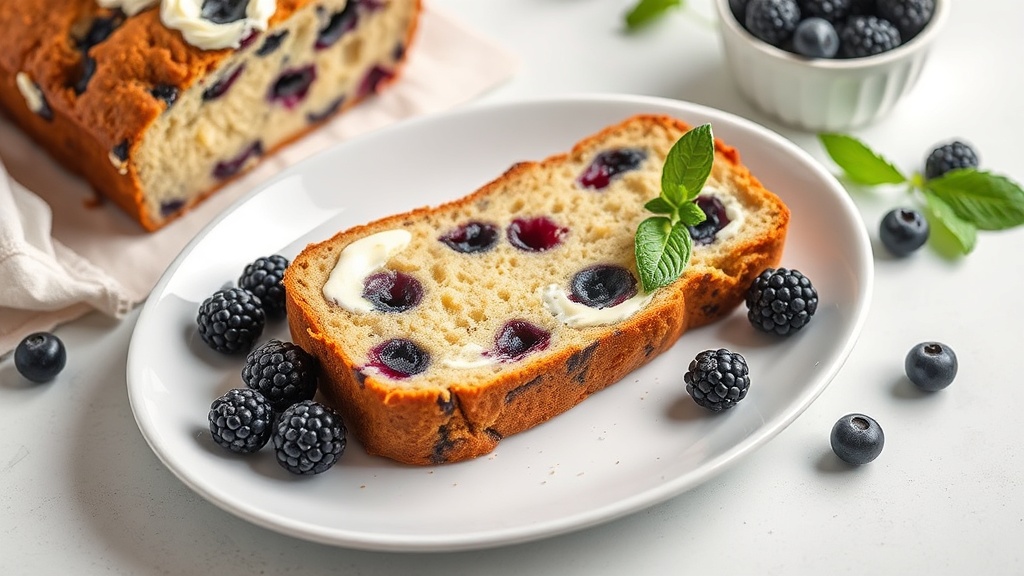 Cream Cheese Blueberry Blackberry Bread Bake