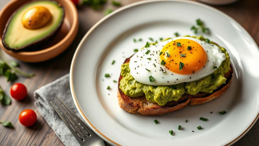Creamy Avocado & Egg Breakfast Toast