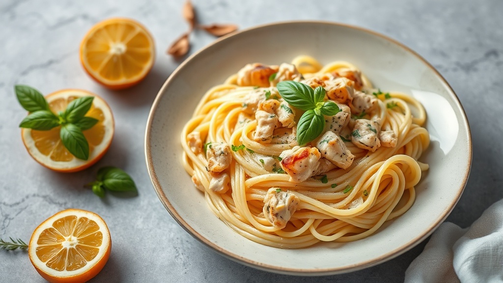 Creamy Basil Chicken Pasta