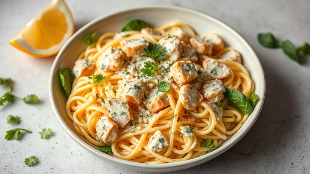Creamy Blue Cheese Chicken Noodle Salad