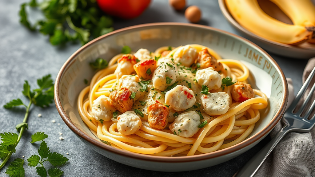 Creamy Cauliflower Chicken Pasta