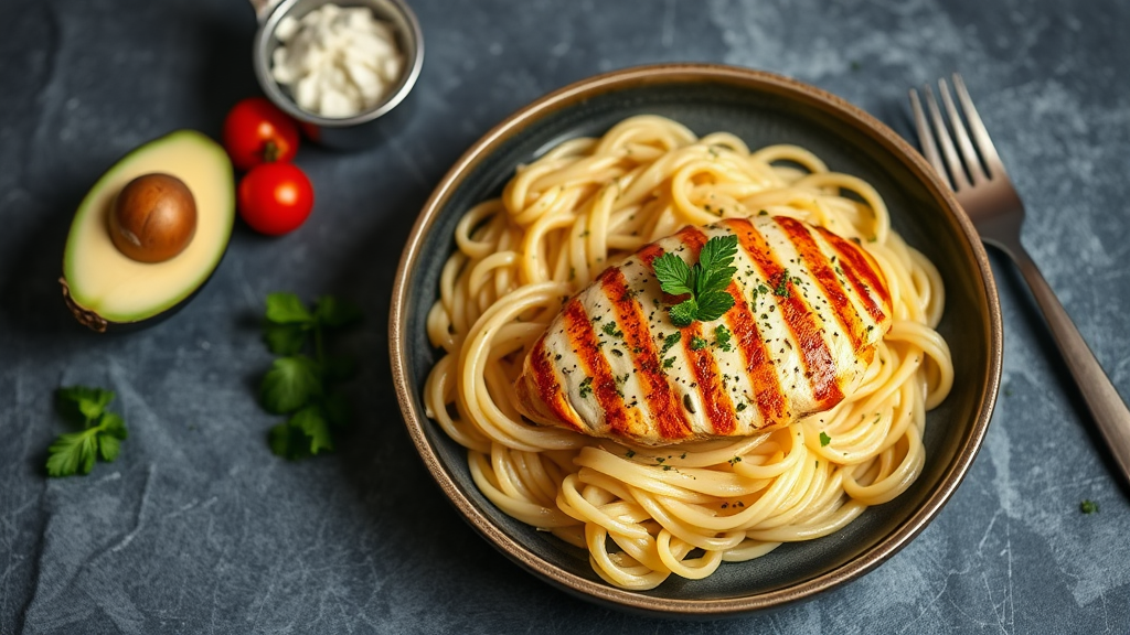 Creamy Cauliflower Pasta with Boneless Chicken Breast