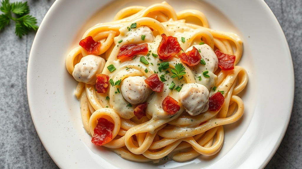 Creamy Chicken Alfredo with Bacon