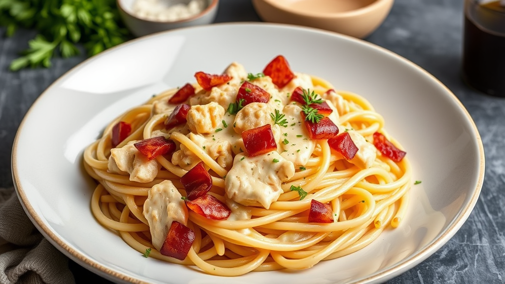 Creamy Chicken and Bacon Pasta